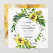 Honey Bee | Zuckerrüben | Orchid Gender Reveal Einladung (Vorne/Hinten)