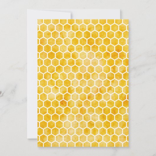 Honey Bee zum ersten Geburtstag Einladung (Rückseite)