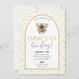 Honey Bee zum ersten Geburtstag Einladung