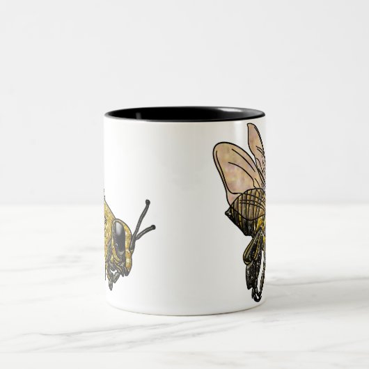 Honey Bee Zweifarbige Tasse (Mittel)