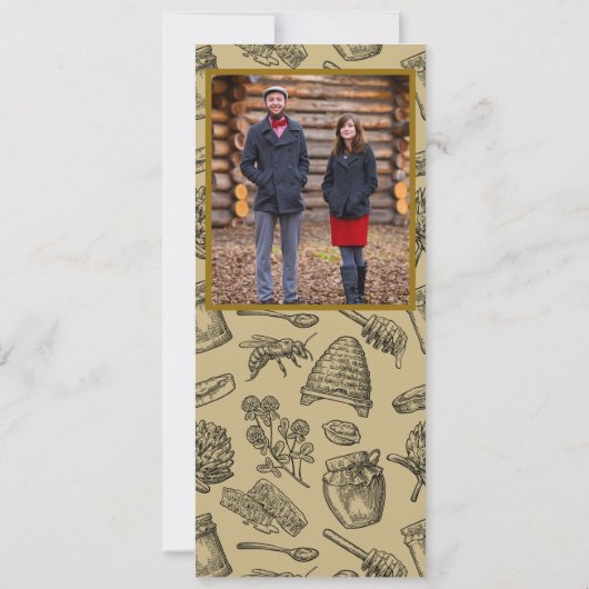 Honey Beehive Engagement Party Event Ticket Einladung (Rückseite)