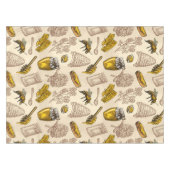 Honey Beehive Golden Yellow Vintag Bio Tischdecke (Vorderseite (Horizontal))