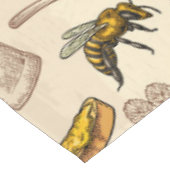 Honey Beehive Golden Yellow Vintag Bio Tischdecke (Schrägansicht)