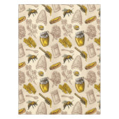 Honey Beehive Golden Yellow Vintag Bio Tischdecke (Vorderseite)