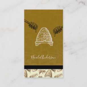Honey Beehive Vintag Chic Bio Natural Visitenkarte