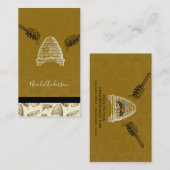 Honey Beehive Vintag Chic Bio Natural Visitenkarte (Vorne/Hinten)