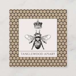 Honey Beekeeper Apiary Honeycomb Kraft Quadratische Visitenkarte