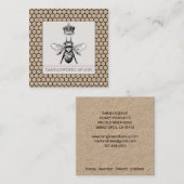 Honey Beekeeper Apiary Honeycomb Kraft Quadratische Visitenkarte (Vorne/Hinten)