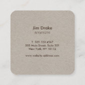 Honey Beekeeper Kraft Square Business Card Quadratische Visitenkarte (Rückseite)