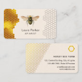 Honey Beeper Honeycomb Apiarist Gold Imker Visitenkarte (Vorne/Hinten)
