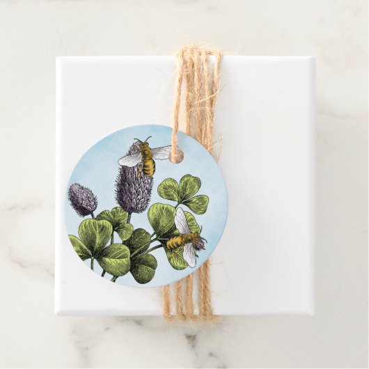 Honey Bees and Clover Jar Geschenkanhänger (Beispiel)