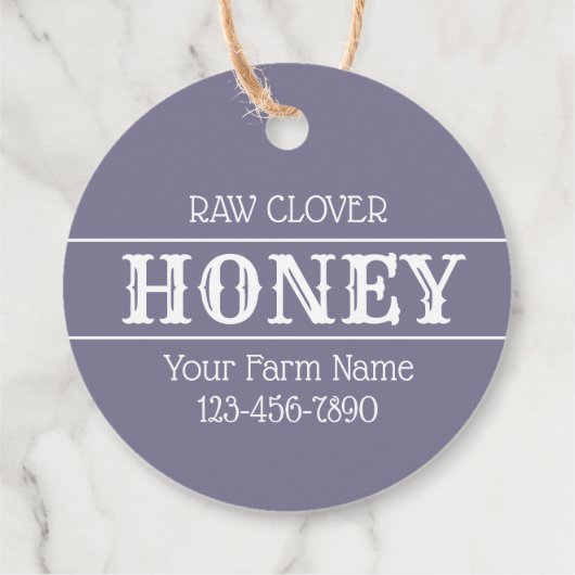 Honey Bees and Clover Jar Geschenkanhänger (Rückseite)