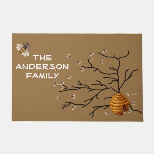 Honey Bees and Hive, Custom Fußmatte (Vorderseite)