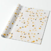 Honey Bees and Honey Comb Gift Wrapping Paper Geschenkpapier (Ungerollt)