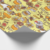 Honey Bees Apiary Floral Gift Geschenkpapier (Ecke)
