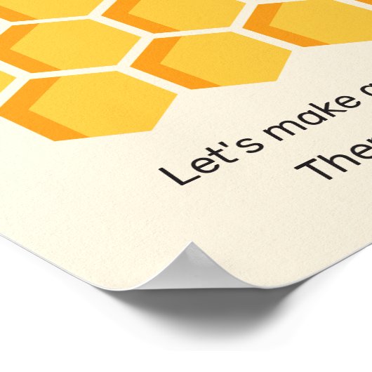 Honey Bees Baby Shower Guest Book Alternative Poster (Ecke)