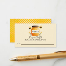 Honey & Bees Baby Shower Windel-Raffle-Ticket