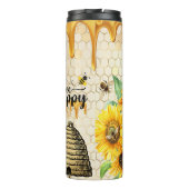 Honey Bees Bee Happy Honey Tropfens Thermosbecher (Rückseite)