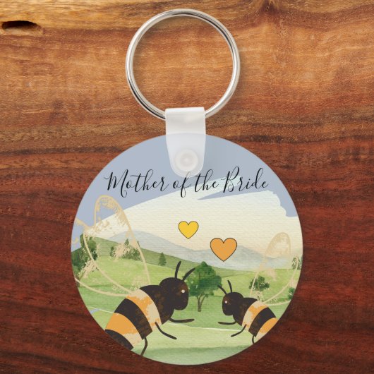 Honey Bees Beek Halters Wedding Schlüsselanhänger (Vorderseite)