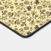 Honey Bees & Blume Liberty Pattern Black Yellow Schreibtischunterlage (Ecke)