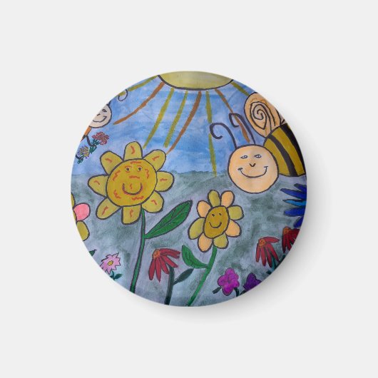 Honey Bees & Blume Magnet (Vorne)