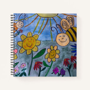 Honey Bees & Blume SpiralNotebook Notizblock