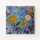 Honey Bees & Blume SpiralNotebook Notizblock (Rückseite)