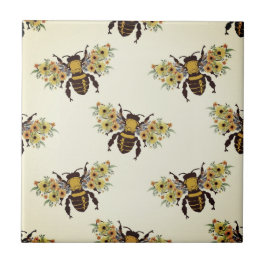 Honey Bees Brown Beige Gold | KERAMIK Fliese