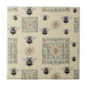 Honey Bees Brown Beige Gold mit Design Fliese (Vorderseite)