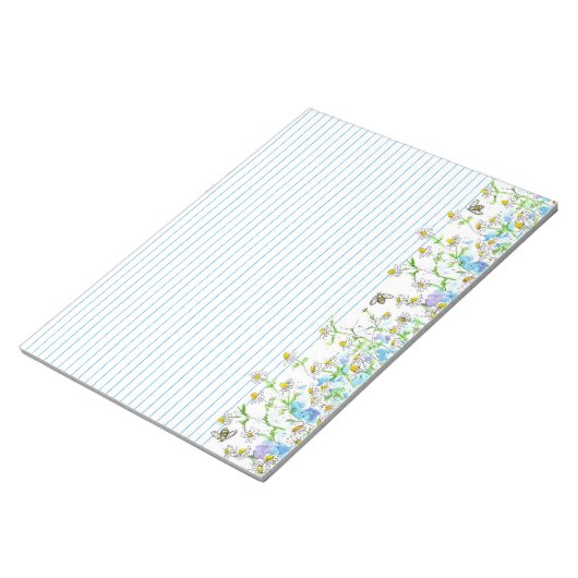 Honey Bees Chamomile Blume Aquarell Notizblock (angewinkelt)