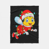 Honey Bees Christmas Lights Santa Costume Cute Ani Fleecedecke (Vorderseite)