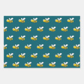 Honey Bees Design Wrapping Paper Geschenkpapier Set (Vorderseite 2)