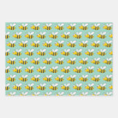 Honey Bees Design Wrapping Paper Geschenkpapier Set (Vorderseite)