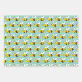 Honey Bees Design Wrapping Paper Geschenkpapier Set
