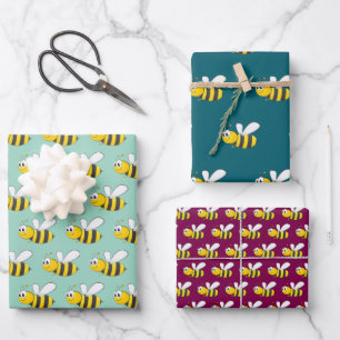 Honey Bees Design Wrapping Paper Geschenkpapier Set