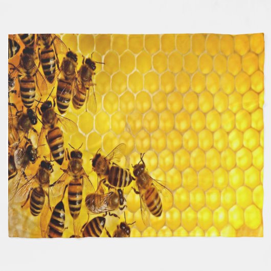 HONEY BEES FLEECEDECKE (Vorderseite (Horizontal))
