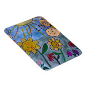 Honey Bees & Flowers Flexible Magnet (Rechte Seite)