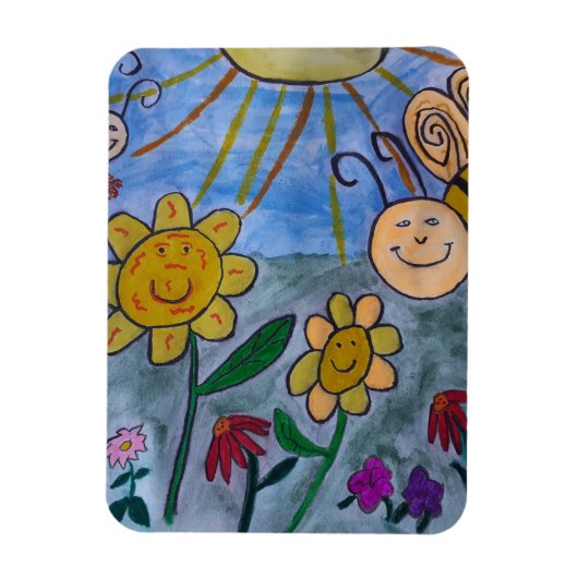 Honey Bees & Flowers Flexible Magnet (Vertikal)