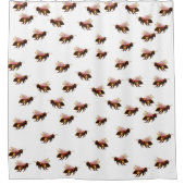Honey Bees Flying Duschvorhang (Vorderseite)