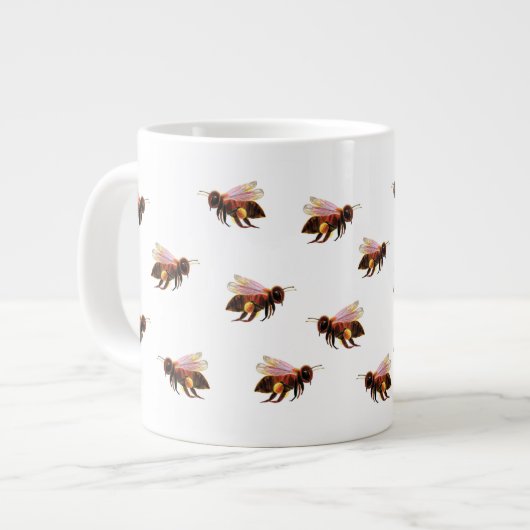 Honey Bees Flying Jumbo-Tasse (Vorderseite Links)