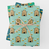 Honey Bees Hive Design Wrapping Paper Geschenkpapier Set (Beispiel)