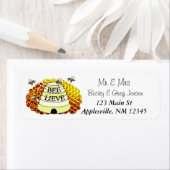 Honey Bees Hive Return Mailadresse Label (Insitu)