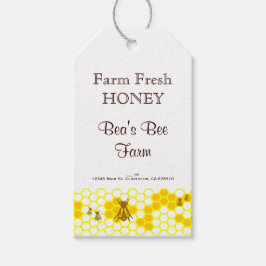 Honey Bees Honeycomb Custom Food Tag Geschenkanhänger
