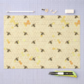 Honey Bees & Honeycomb Pattern Seidenpapier (Handwerk)