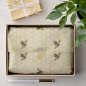 Honey Bees & Honeycomb Pattern Seidenpapier (Geschenk)