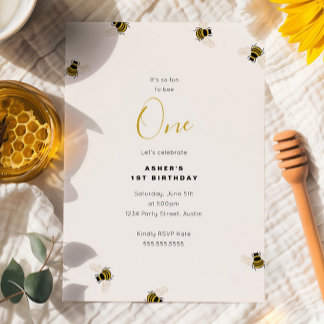 Honey Bees Kids 1. Geburtstag Einladung