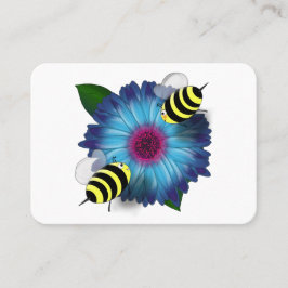 Honey Bees Meeting on Blue Blume Visitenkarte