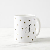 Honey Bees Monogram Coffee Tasse (VorderseiteRechts)