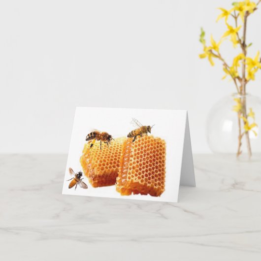 Honey Bees Note Card Karte (Gelbe Blume)