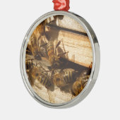 Honey Bees Ornament Aus Metall (Links)